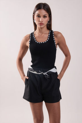 ENGLISH FACTORY - Crochet Sleeveless Top - TOPS available at Objectrare