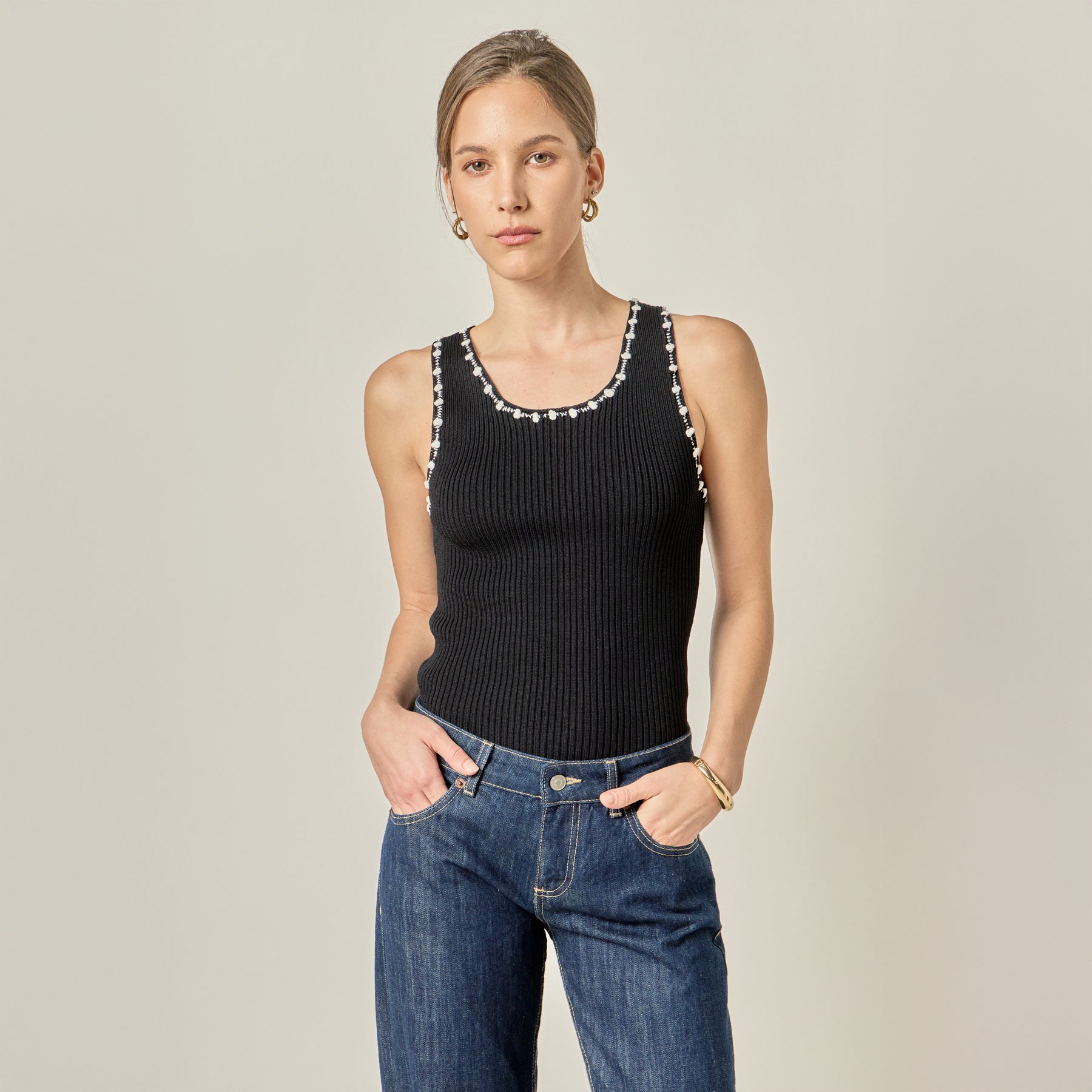 ENGLISH FACTORY - Crochet Sleeveless Top - TOPS available at Objectrare