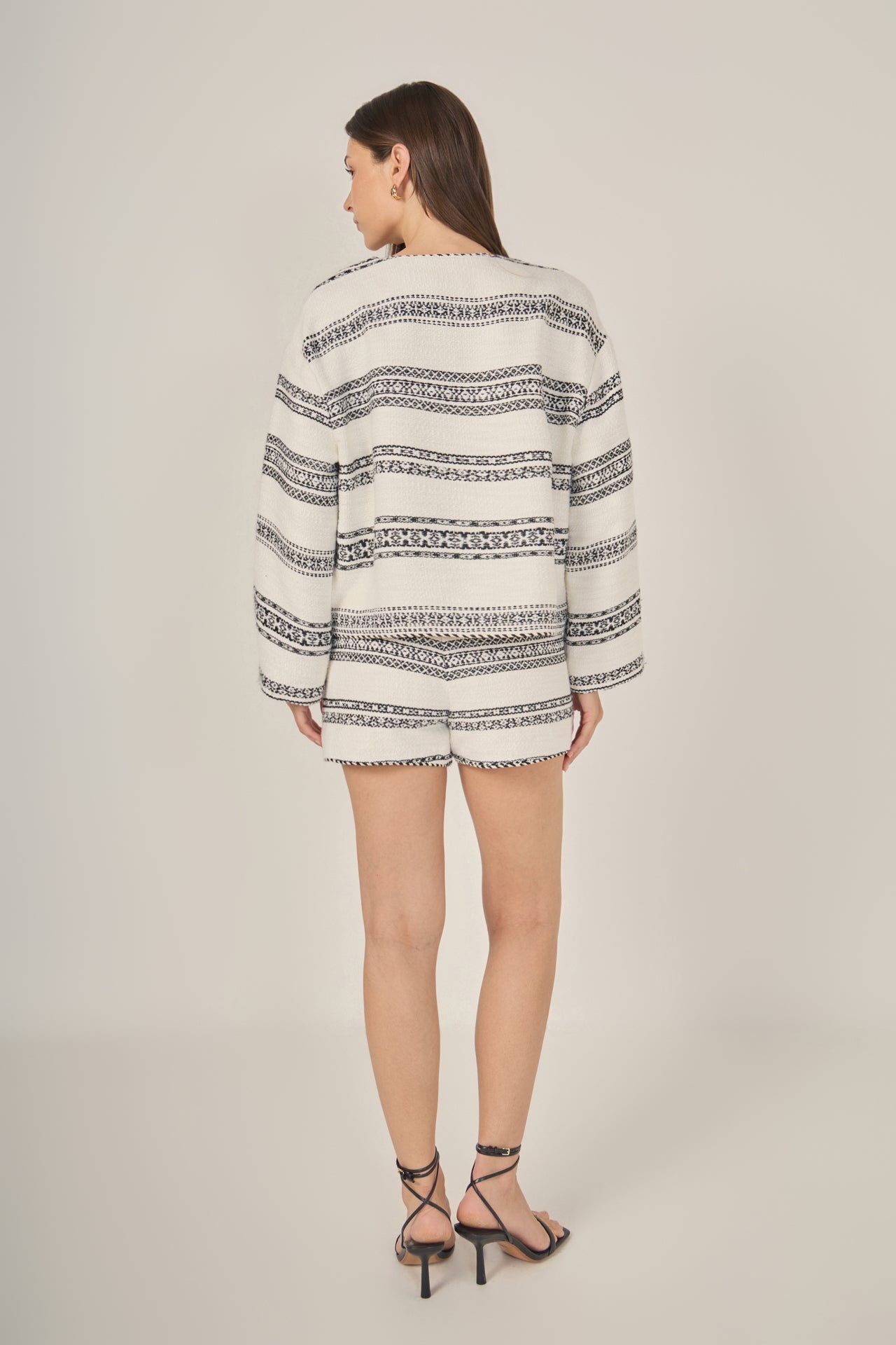 The Sienna Striped Tweed Shorts