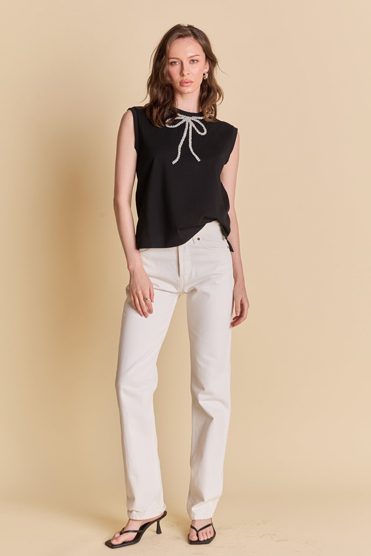 ENGLISH FACTORY - Soft Glimmer Bow Top - TOPS available at Objectrare