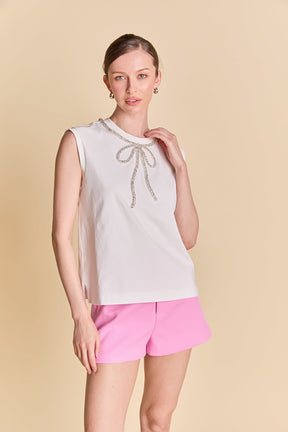 Soft Glimmer Bow Top