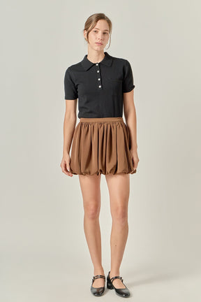ENGLISH FACTORY - Balloon Mini Skirt - SKIRTS available at Objectrare