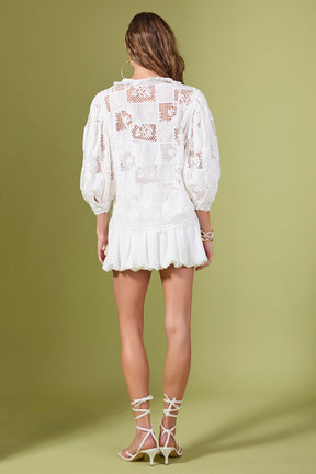 ENGLISH FACTORY - Balloon Mini Skirt - SKIRTS available at Objectrare