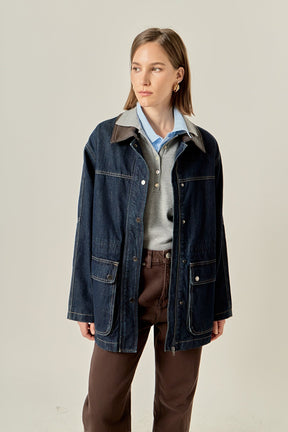 ENGLISH FACTORY - Denim Work Jacket - JACKETS available at Objectrare