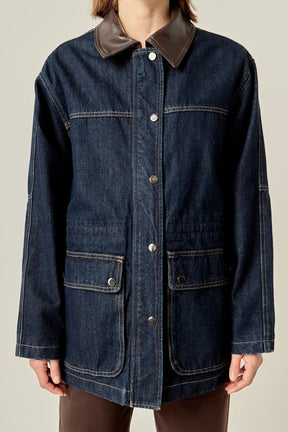 ENGLISH FACTORY - Denim Work Jacket - JACKETS available at Objectrare