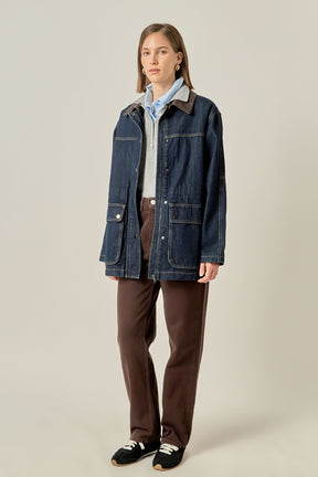 ENGLISH FACTORY - Denim Work Jacket - JACKETS available at Objectrare