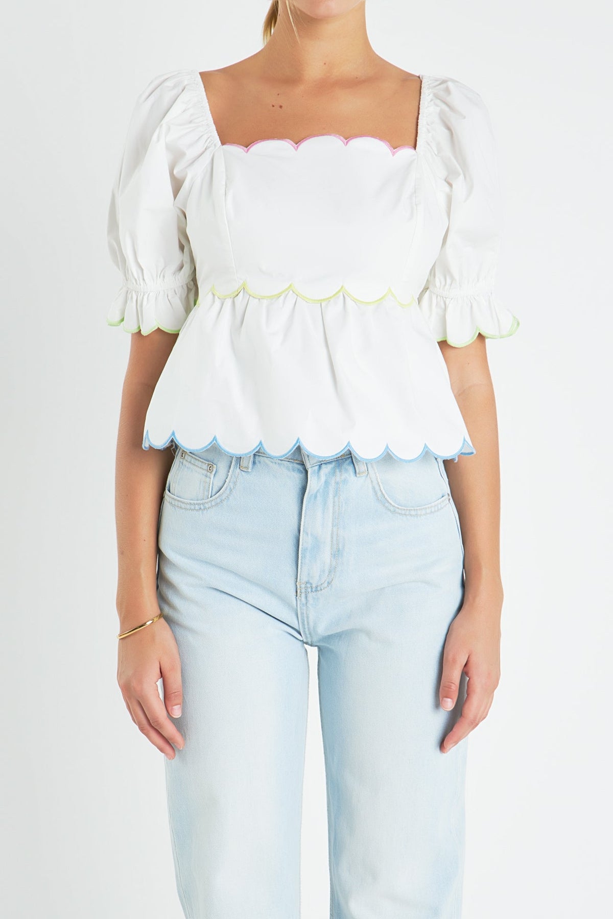 ENGLISH FACTORY - Scallop Top - TOPS available at Objectrare