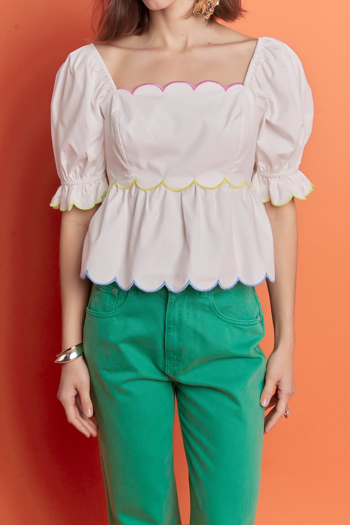 ENGLISH FACTORY - Scallop Top - TOPS available at Objectrare