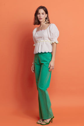 ENGLISH FACTORY - Scallop Top - TOPS available at Objectrare