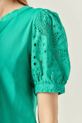 The Mixed Media Poplin Blouse