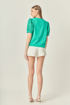 The Mixed Media Poplin Blouse