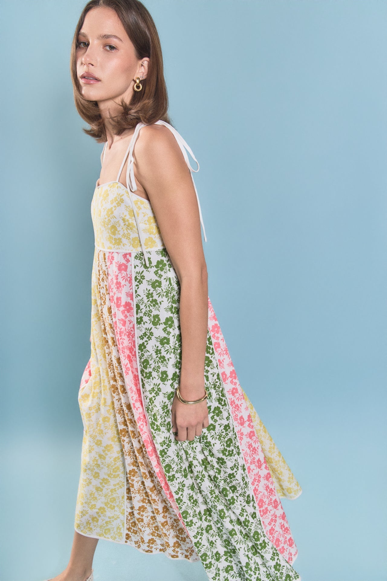 ENGLISH FACTORY - Maisie Colorblock Midi Dress - DRESSES available at Objectrare