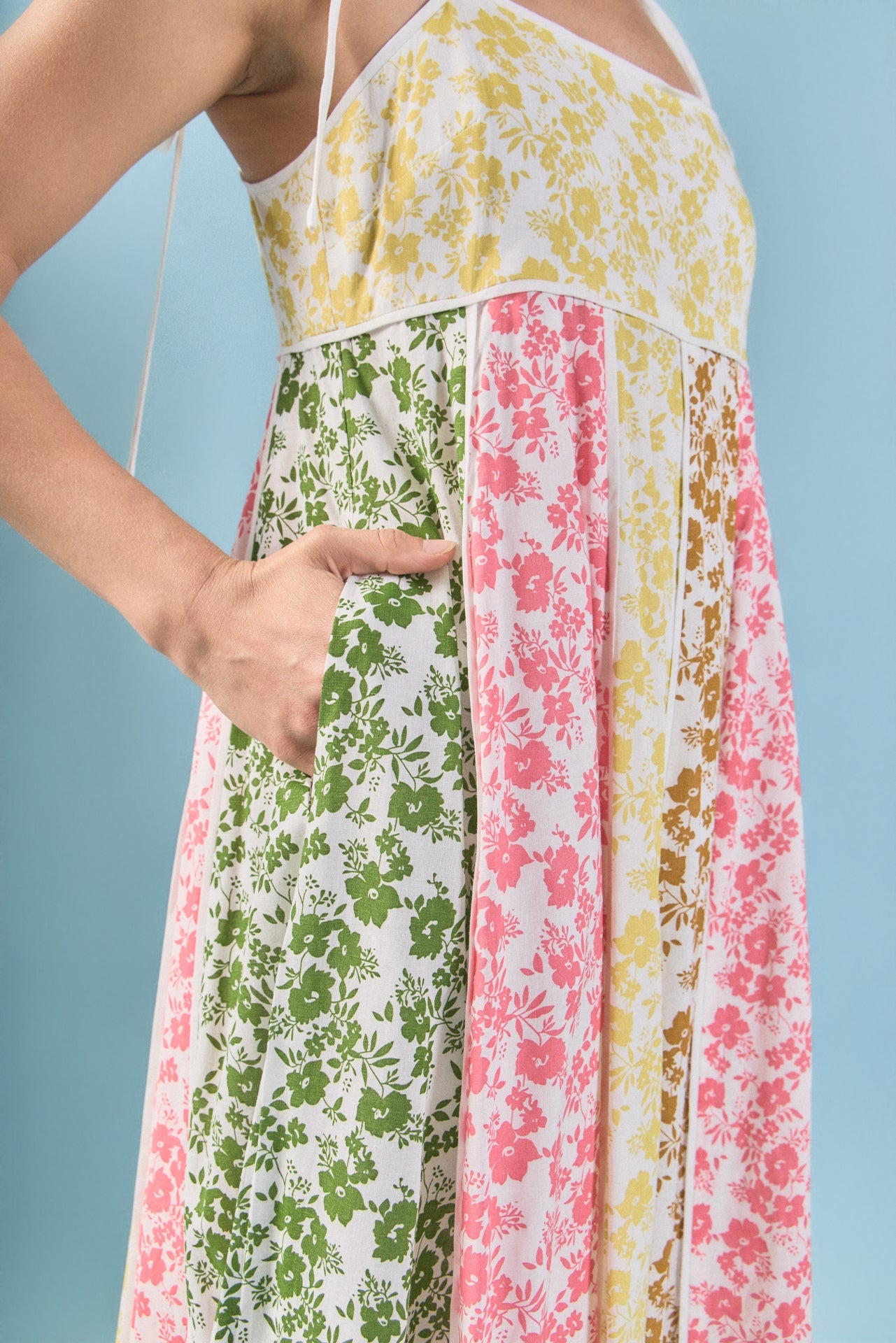 ENGLISH FACTORY - Maisie Colorblock Midi Dress - DRESSES available at Objectrare