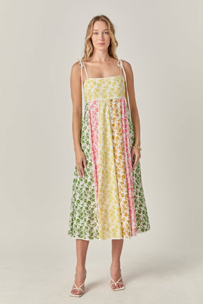 ENGLISH FACTORY - Maisie Colorblock Midi Dress - DRESSES available at Objectrare