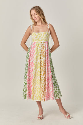 ENGLISH FACTORY - Maisie Colorblock Midi Dress - DRESSES available at Objectrare