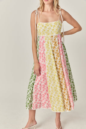 ENGLISH FACTORY - Maisie Colorblock Midi Dress - DRESSES available at Objectrare