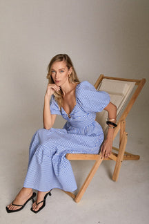 ENGLISH FACTORY - Starfish Striped Midi Dress - DRESSES available at Objectrare
