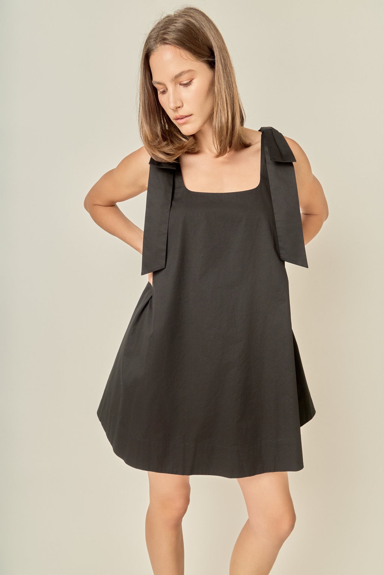 Statement Bow A-Line Mini Dress