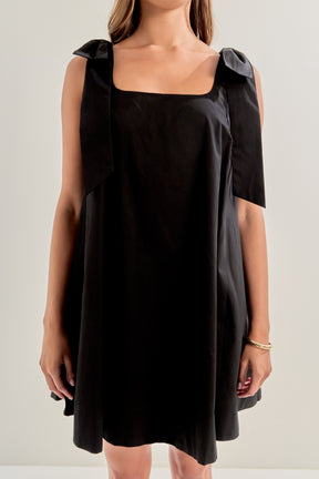 Statement Bow A-Line Mini Dress