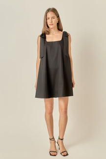 Statement Bow A-Line Mini Dress