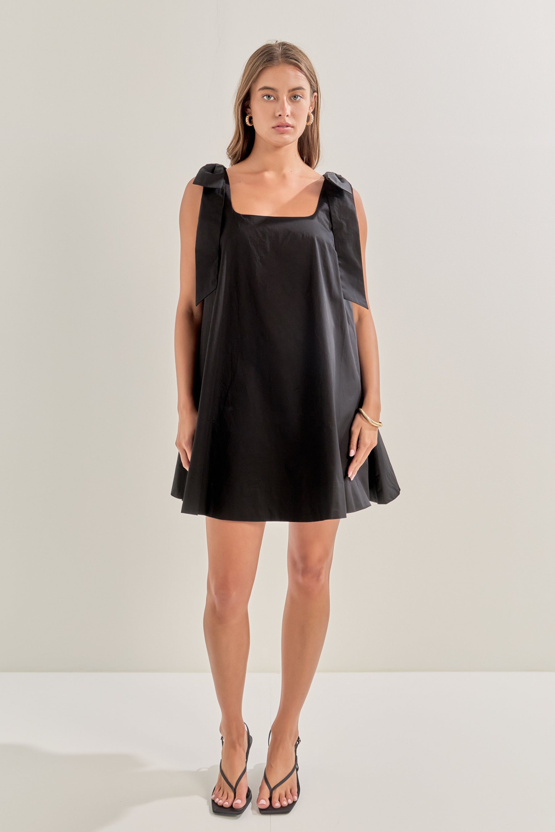 Statement Bow A-Line Mini Dress
