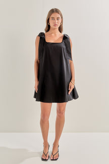 Statement Bow A-Line Mini Dress