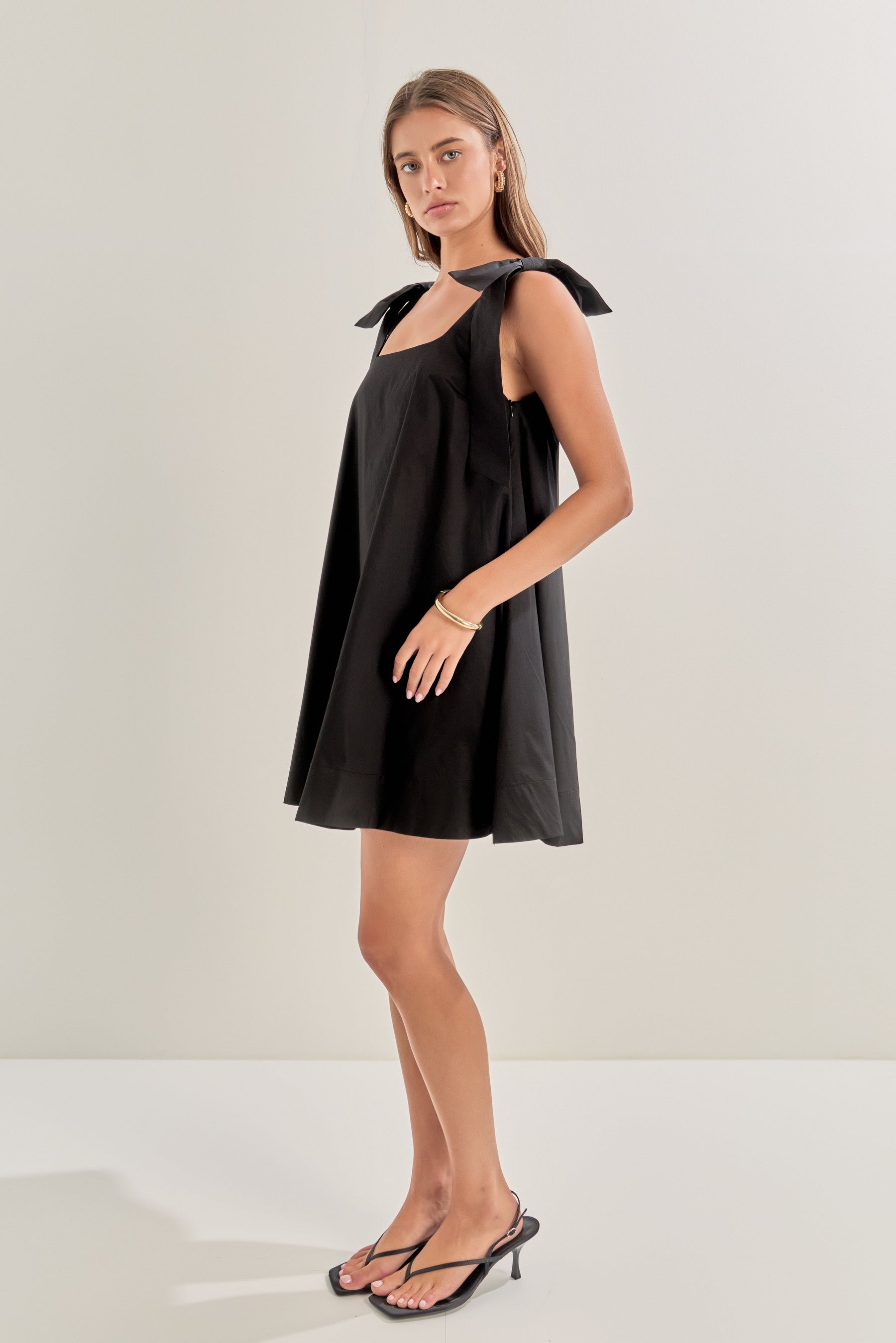 Statement Bow A-Line Mini Dress