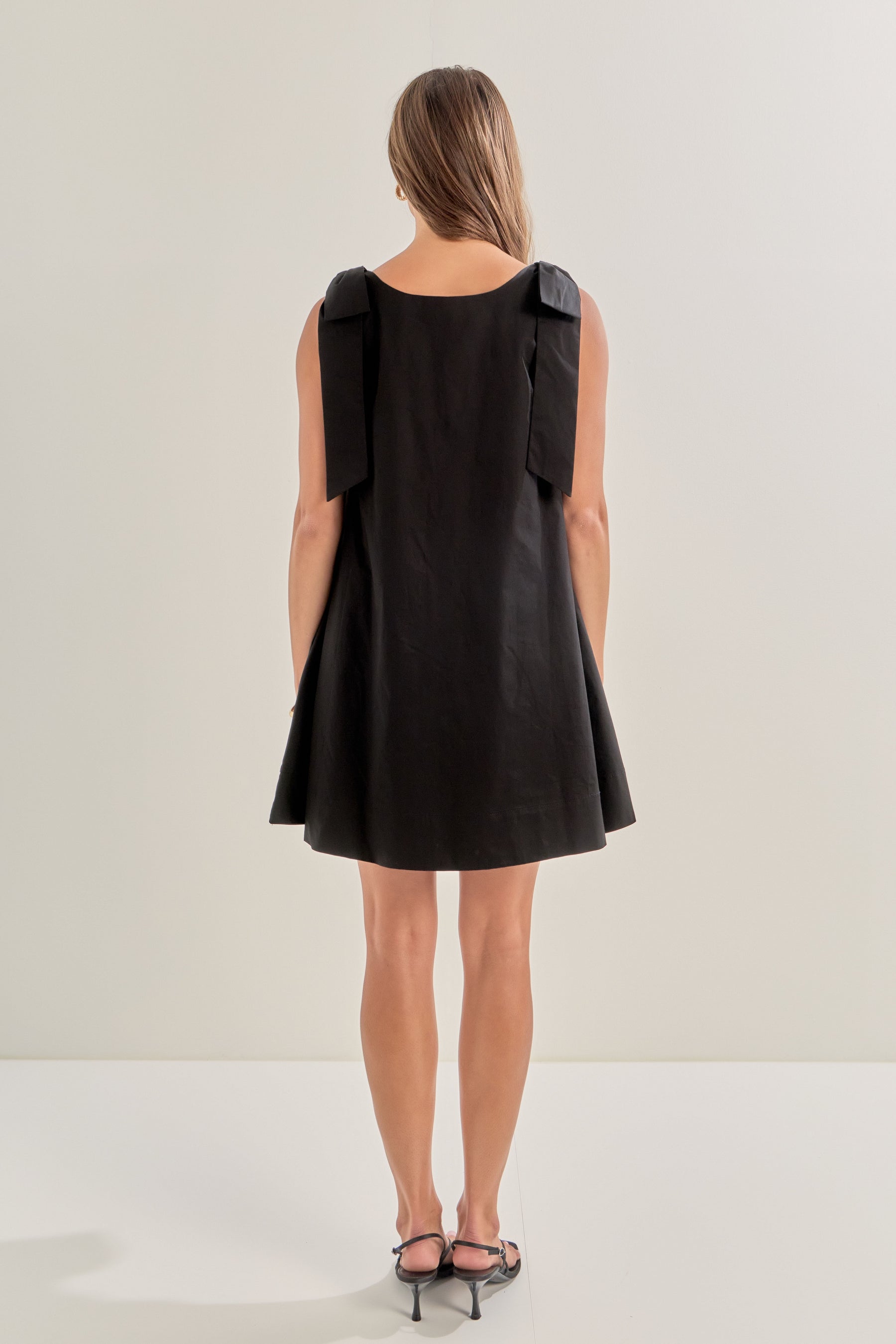 Statement Bow A-Line Mini Dress