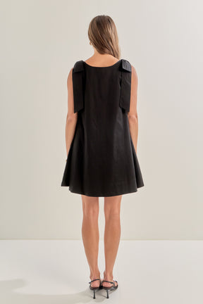 Statement Bow A-Line Mini Dress