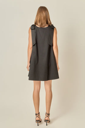 Statement Bow A-Line Mini Dress