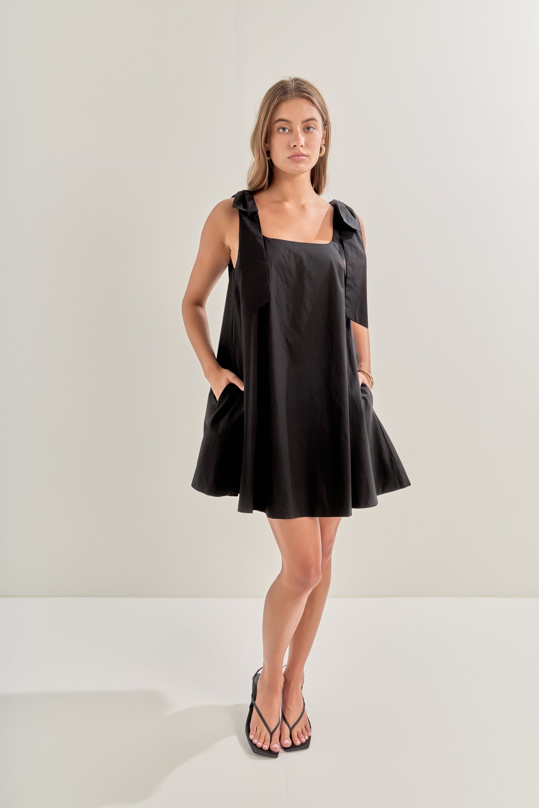 Statement Bow A-Line Mini Dress