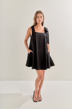 Statement Bow A-Line Mini Dress