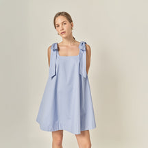 Statement Bow A-Line Mini Dress