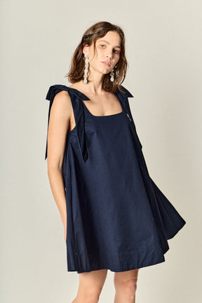 ENGLISH FACTORY - Femme Bow Detail Mini Dress - DRESSES available at Objectrare