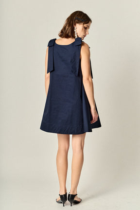 ENGLISH FACTORY - Femme Bow Detail Mini Dress - DRESSES available at Objectrare