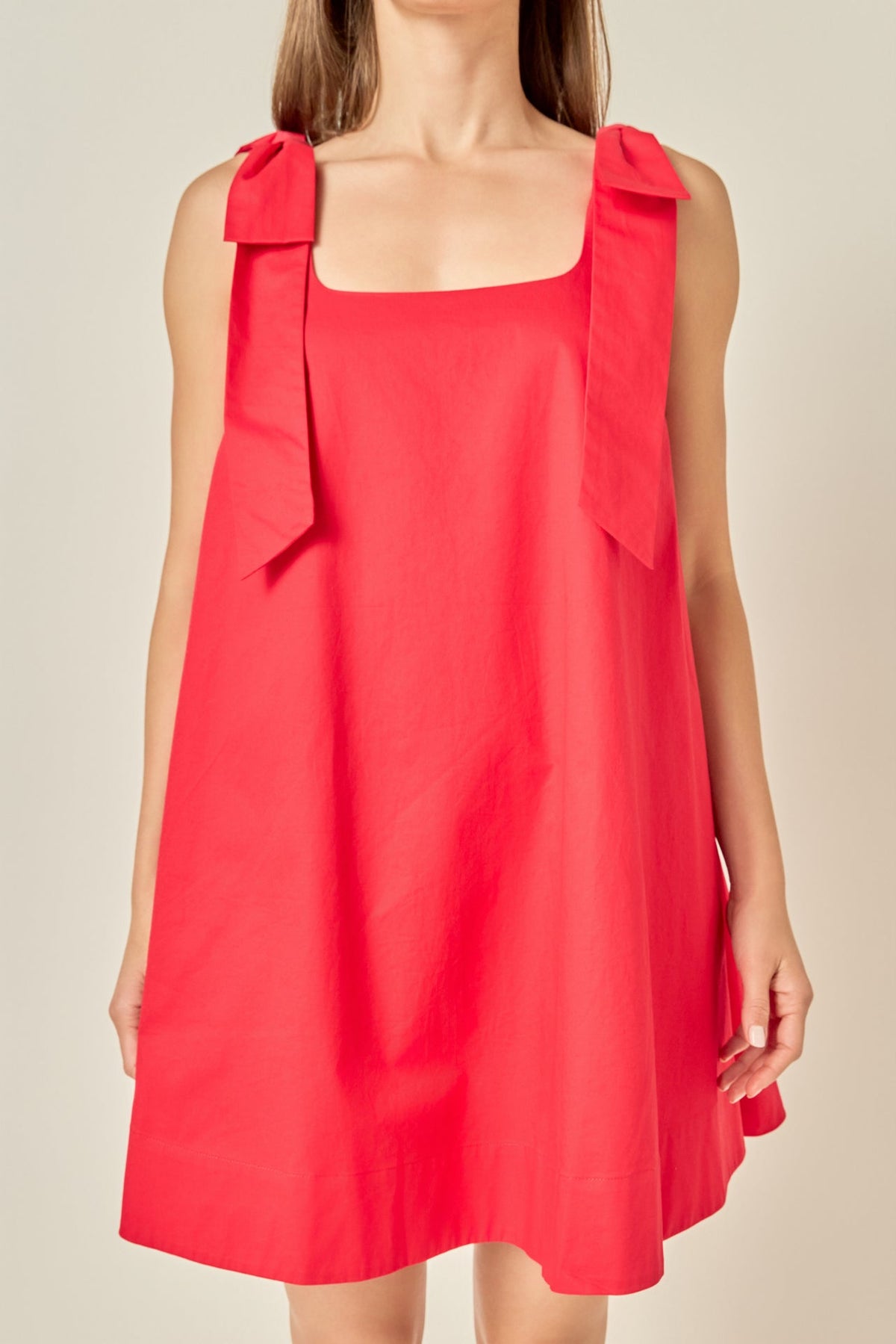Statement Bow A-Line Mini Dress