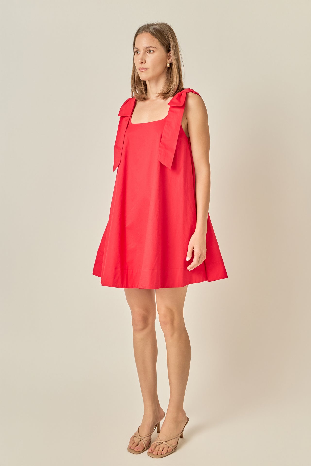 Statement Bow A-Line Mini Dress