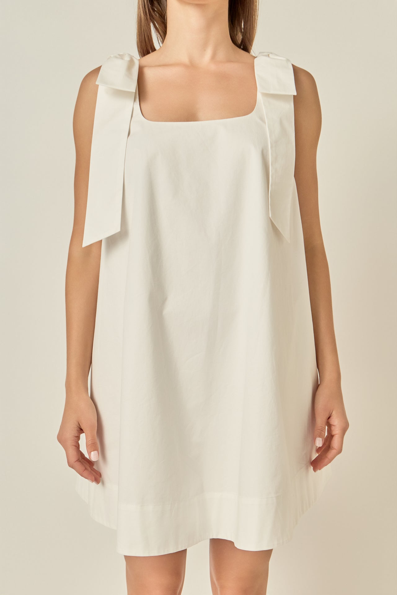 Statement Bow A-Line Mini Dress