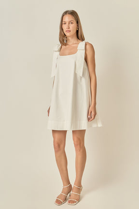 Statement Bow A-Line Mini Dress