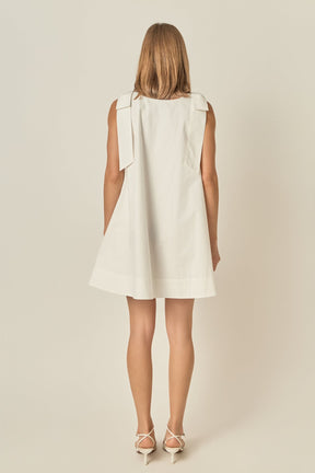 Statement Bow A-Line Mini Dress