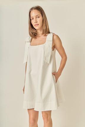Statement Bow A-Line Mini Dress