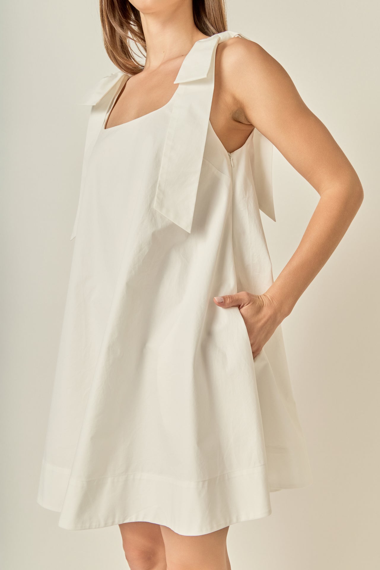 Statement Bow A-Line Mini Dress