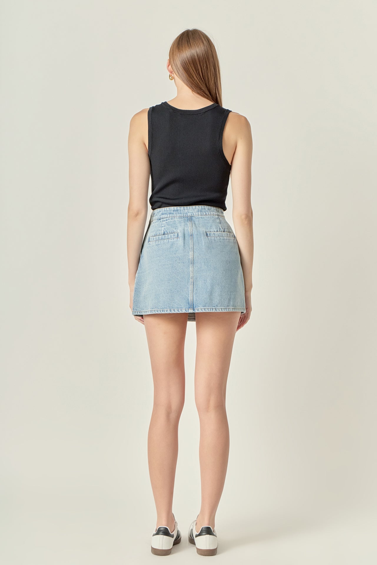 ENGLISH FACTORY - Delilah Denim Mini Skirt - SKIRTS available at Objectrare