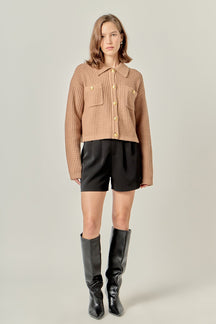 ENGLISH FACTORY - Textured Knit Lady Jacket - JACKETS available at Objectrare