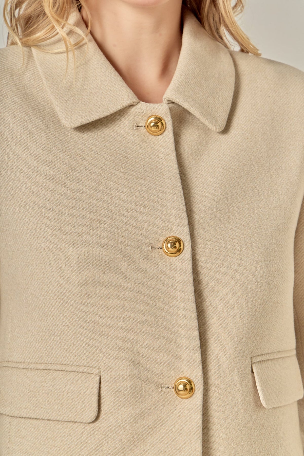 ENGLISH FACTORY - Buttoned Cropped Jacket - JACKETS available at Objectrare