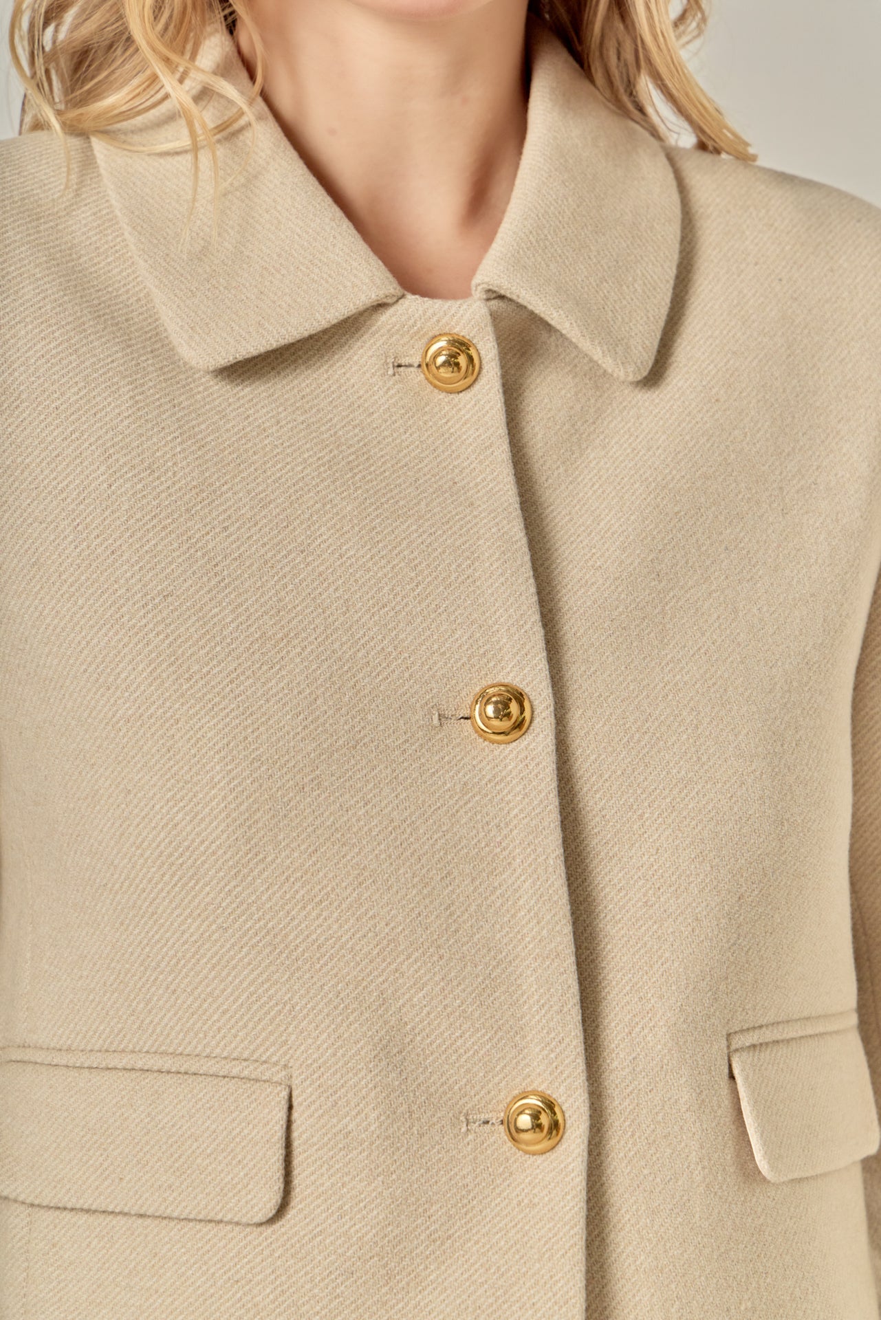 ENGLISH FACTORY - Buttoned Cropped Jacket - JACKETS available at Objectrare