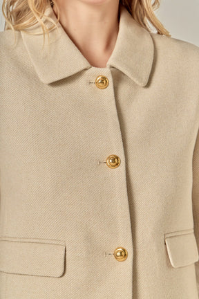 ENGLISH FACTORY - Buttoned Cropped Jacket - JACKETS available at Objectrare