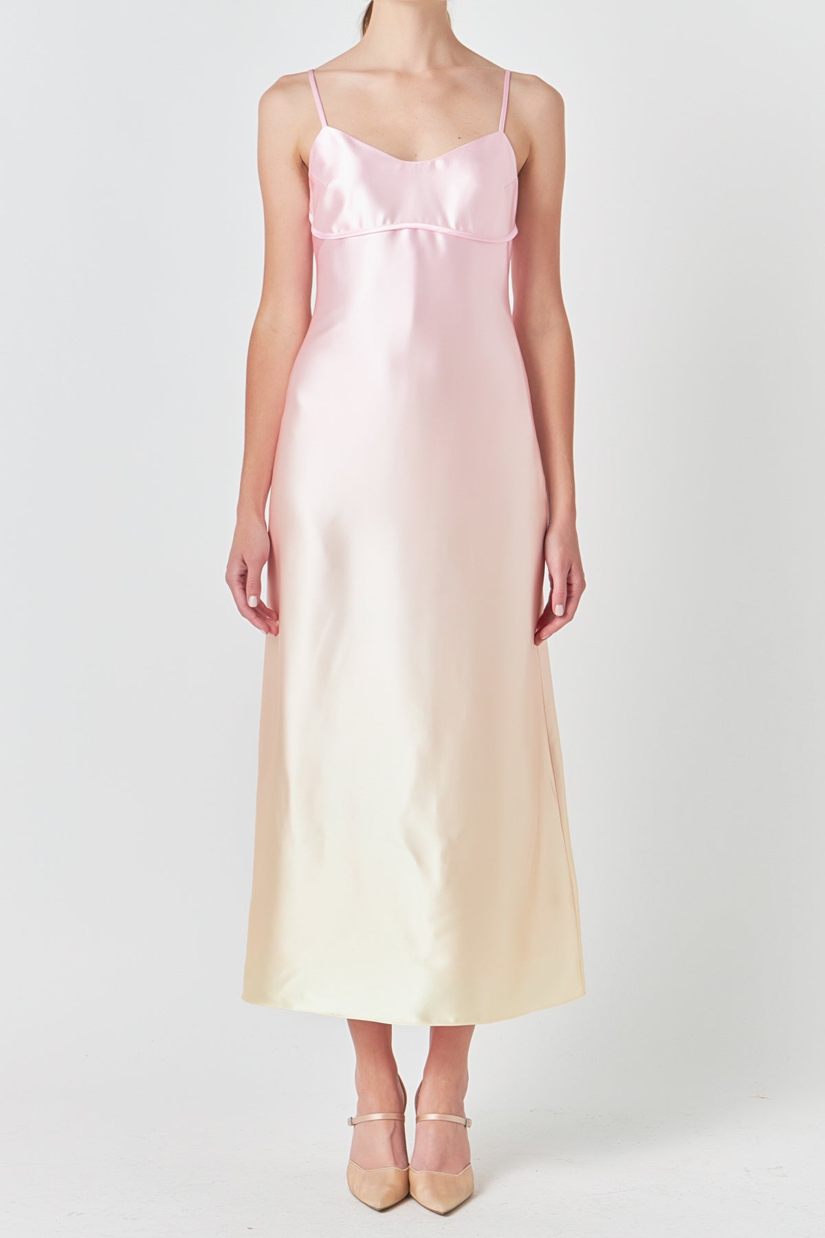 ENDLESS ROSE - Ombre Sleeveless Midi Dress - DRESSES available at Objectrare