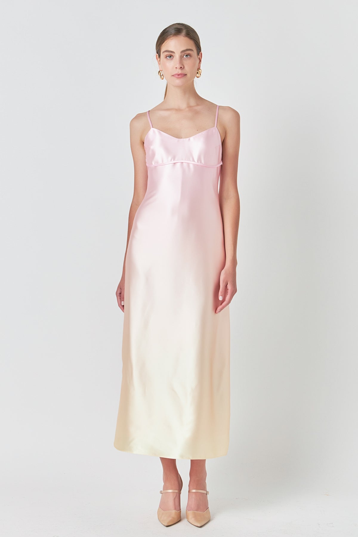 ENDLESS ROSE - Ombre Sleeveless Midi Dress - DRESSES available at Objectrare