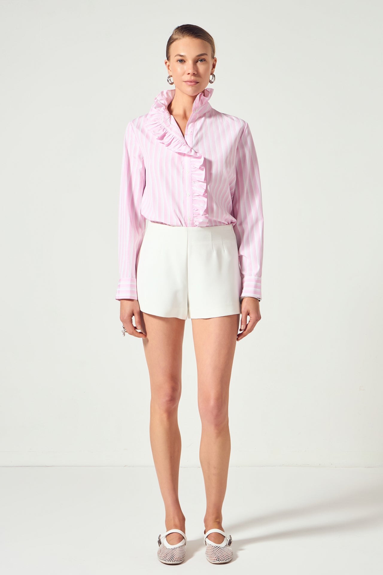 Stripe Ruffled Shirt